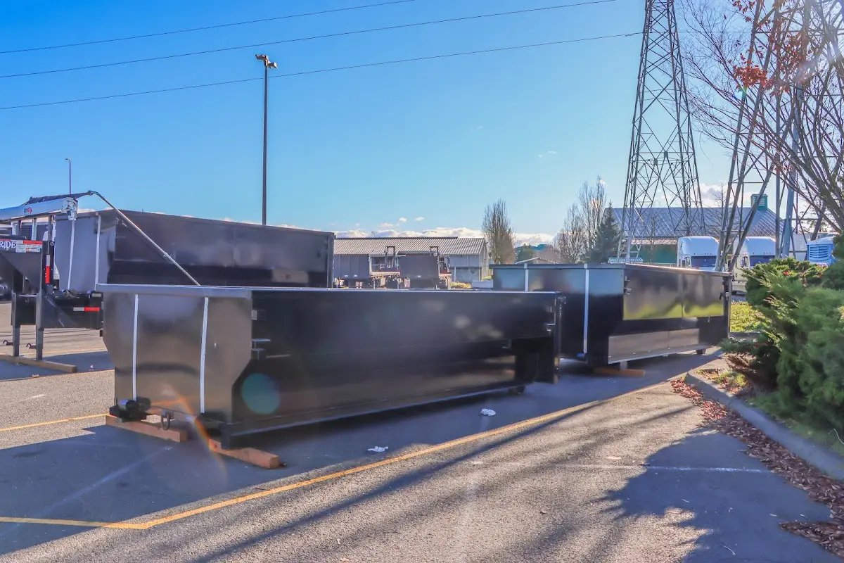 Roll-off dumpster ready for waste disposal at job site for Construction Dumpster Rental in Inver Grove Heights